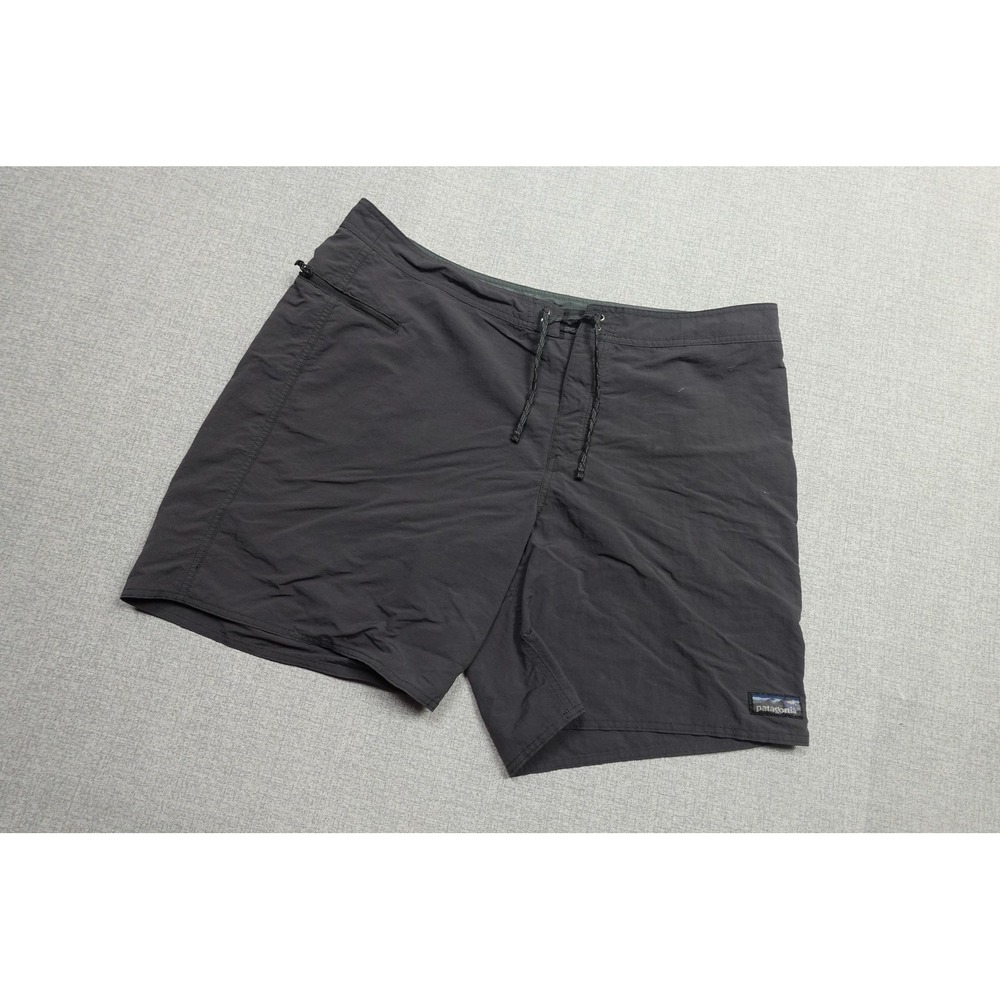 Patagonia Wavefarer Board Shorts Mens 42 Black Nylon Quick Dry Water Repellent